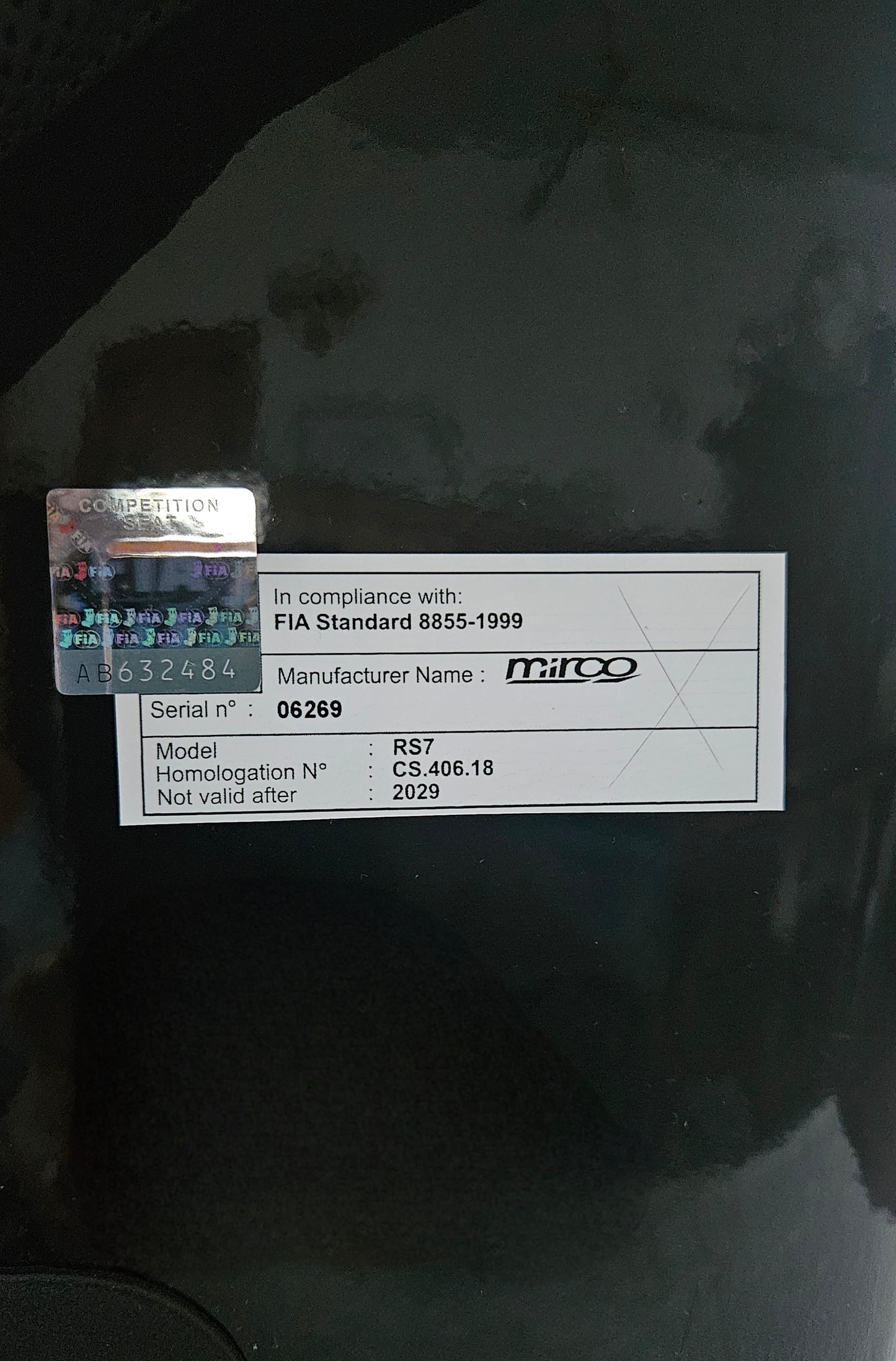 mirco Sitz RS7 - racestore.at Edition - schwarz-grau Velour
