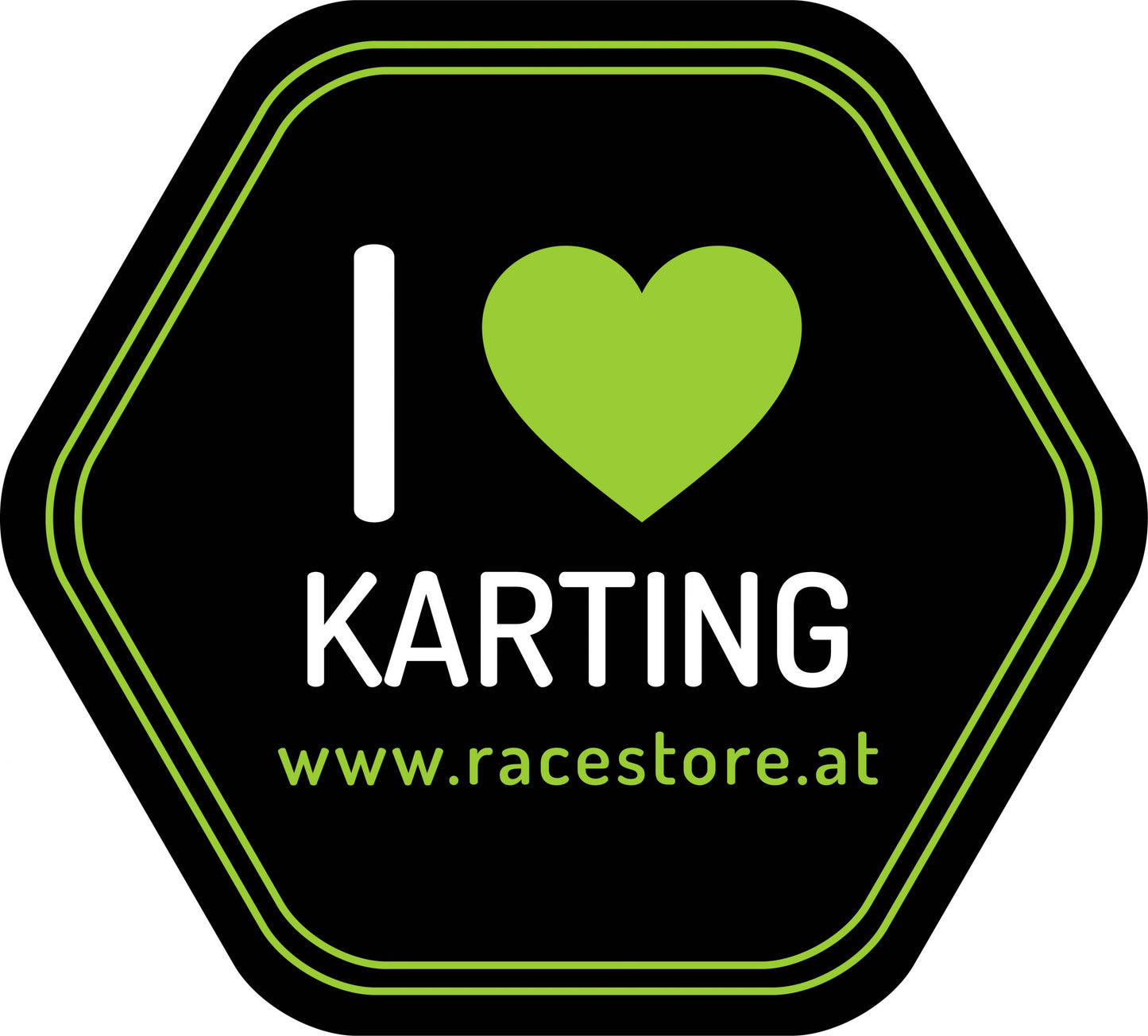 Aufkleber "I ♥ Karting"