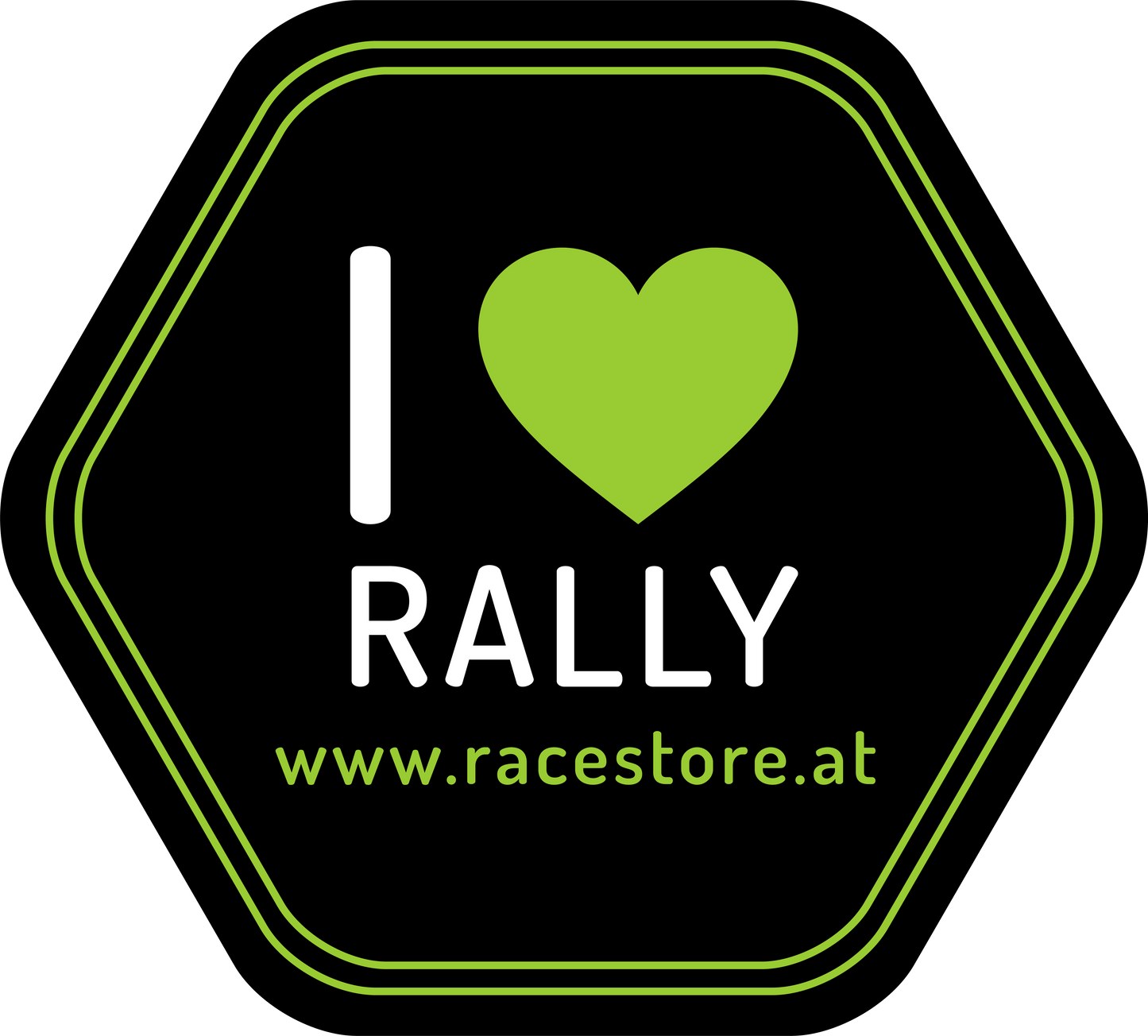 Aufkleber "I ♥ Rally"