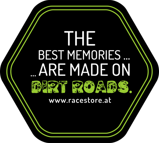 Aufkleber "The best Memories are made on dirt Roads"