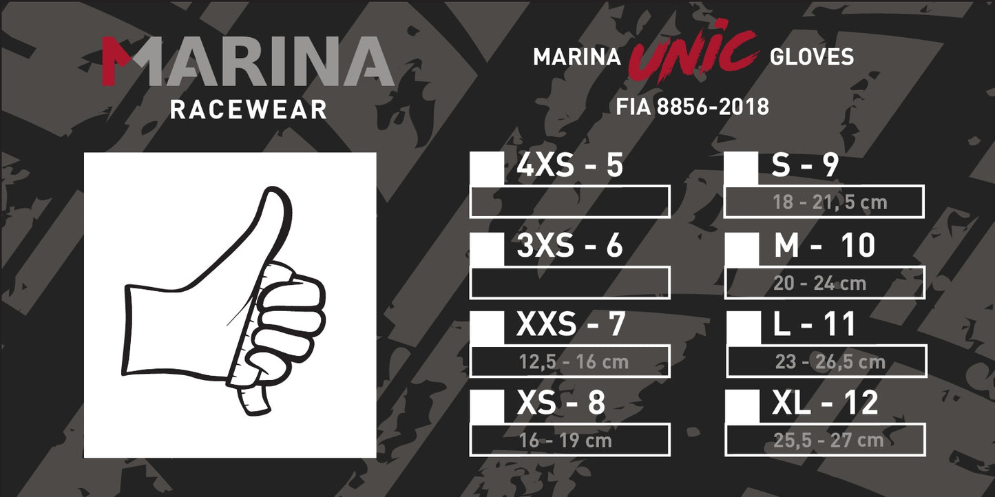 Marina Handschuhe - personalisierbar FIA 8856-2018