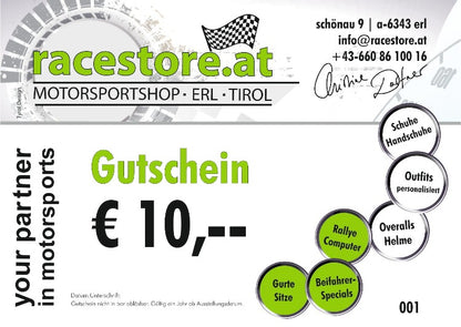 Gutschein racestore Gift Voucher