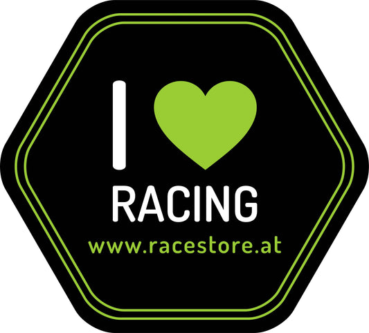 Aufkleber "I ♥ Racing"