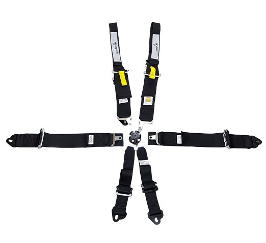 MCF 6 point harness steel HANS 2"/3"